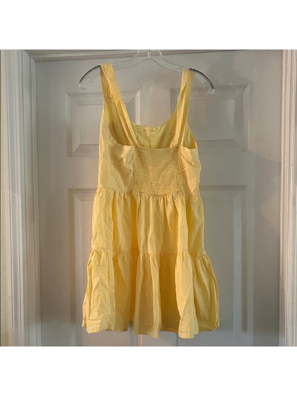 Lemon Yellow Buttoned Mini Dress - Picture 2 of 6